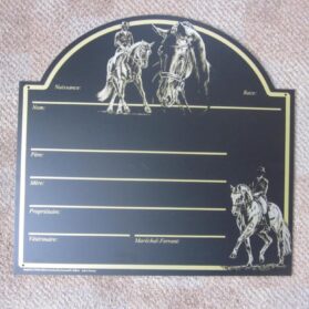 Plaque d'écurie