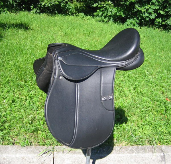 16 = 40 cm, nero: Gagnant Selle en cuir synthétique Close Contact avec pagaie carrée